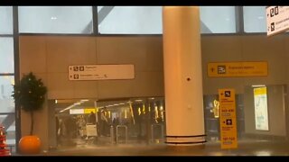 Flooding occurred at Moscow's Sheremetyevo Airport due to a false alarm (Потоп в Шереметьево)