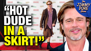 Brad Pitt Wears Skirt To Movie Premiere