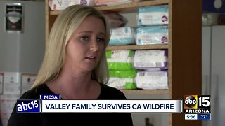 Valley family survives California wildfire