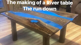 The building of an epoxy river table