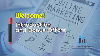 Easy Profit Systems | Welcome | Introduction Offer