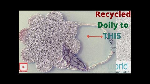 How to make a BIB Necklace with Recycled Doily & Materials