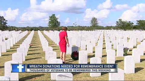 Sarasota National Cemetery experiencing wreath shortage for annual tradition