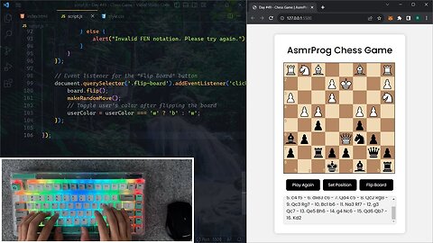 ASMR Programming - Chess Game Coding (VS Computer) - No Talking