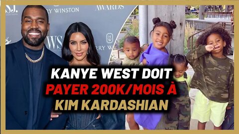 Kanye west doit payer 200k/mois à Kim Kardashian