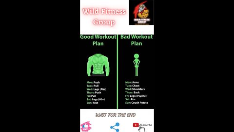 🔥Good workout plan v/s bad workout plan🔥#shorts🔥#viralshorts🔥#fitnessshorts🔥#wildfitnessgroup🔥
