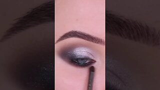 Smokey night time eye makeup look #shorts