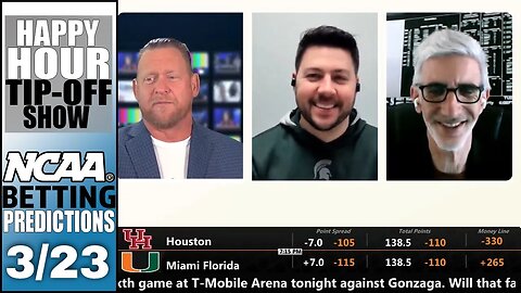 Sweet 16 Predictions, Picks & Odds | NCAA Tournament Betting | Happy Hour Tip-Off Show | Mar 23