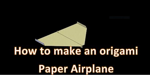 how to make an origami Paper Airplane( 3D Folding )