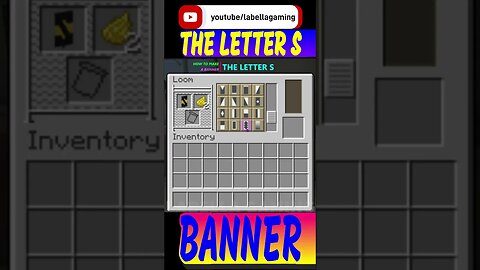 How To Make The Letter S Banner | Minecraft