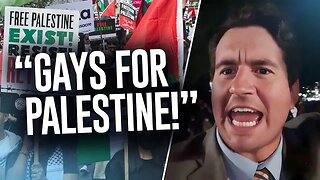 Alex Stein Yells "GAYS FOR PALESTINE" At Pro-Palestine Rally