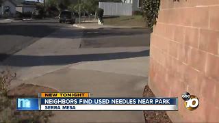 Used needles near park