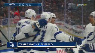 Carter Hutton makes 29 saves in Buffalo Sabres' 2-1 win over Tampa Bay Lightning