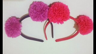 How to make a pom pom tiara