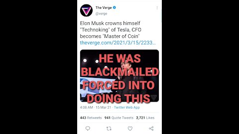 ELON WAS BLACKMAILED INTO CHANGING HIS TITLE TO #TECHNOKING HE DID NOT DO THIS WILLINGLY 😢