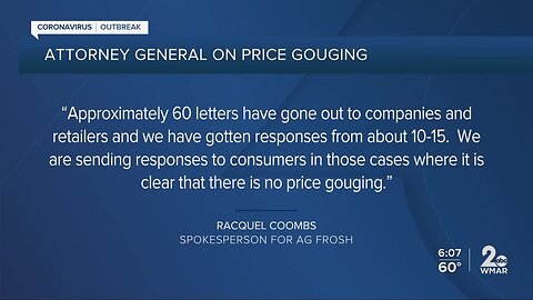 Attorney General responds to more than 100 complaints of price gouging