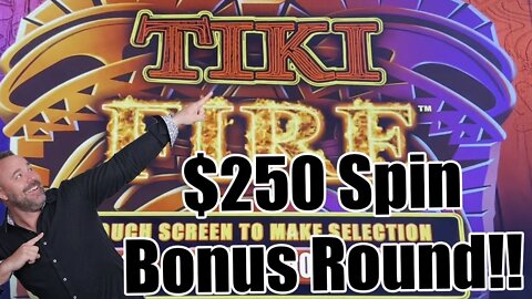 Tiki Fire - $250 Bonus Round! Lightning Link! Nice Jackpot!