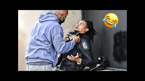 "Do You Want a BLACK EYE?" | DANGEROUS PRANK IN THE HOOD ! (MUST WATCH)