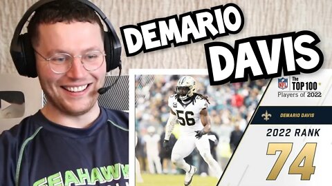 Rugby Player Reacts to DEMARIO DAVIS (New Orleans Saints, OLB) #74 NFL Top 100 Players in 2022