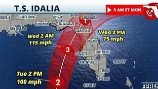 Huracán Idalia llegando al Estado de la Florida, en la madrugada de hoy 8-29-23!