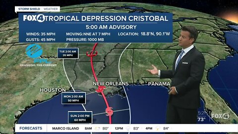 TD Cristobal Update 5AM June 5th