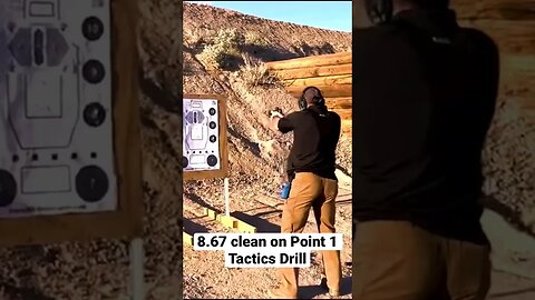 8.67 clean run on Point 1 Tactics Drill #shorts #firearmstraining #concealedcarry #rangeday