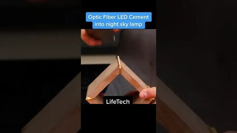 Optic Fibers LED cement turning into night sky lamp #Shorts