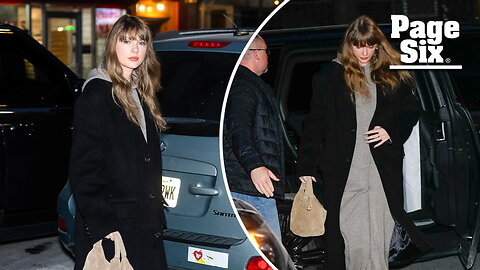 Taylor Swift bundles up in black coat outside NYC music studio after Travis Kelce engagement plan is revealed