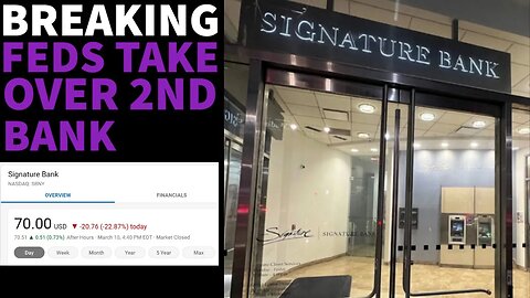 Signature Bank taken over by feds, crypto bank connected with Silicon Valley bank, FEDS WANT SMOKE!!