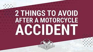 2 Things To Avoid After A Motorcycle Accident
