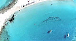 Awesome drone view of one of the best beaches in Europe