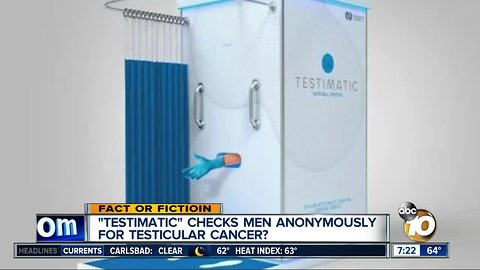 Booth checks men for testicular cancer?