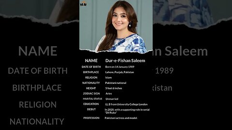 Dur-e-Fishan Saleem 💓 | Dur e Fishan Saleem mini biography 🔥😍 #viral #shorts #biography