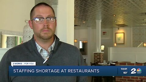 Restaurants face staffing shortages as they work to recover from pandemic