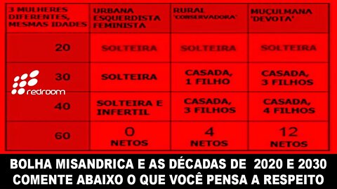 🔴 BOLHA MISANDRICA E AS DÉCADAS DE 2020 E 2030. COMENTE ABAIXO O QUE VOCÊ PENSA A RESPEITO