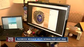 Facebook message helps woman find lost ring after five years