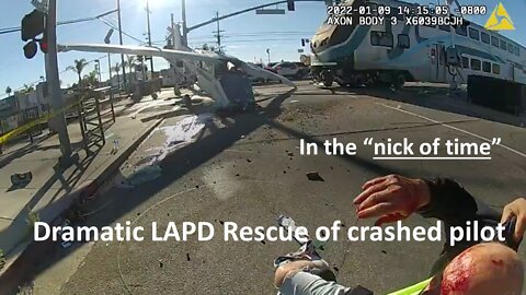“Go! Go! Go!” | Dramatic LAPD rescue of trapped pilot