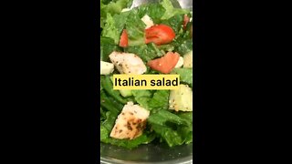 Italian salad with homemade Italian dressing.