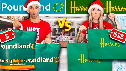 POUNDLAND vs HARRODS Christmas SHOPPING 🎁 CHEAP vs EXPENSIVE