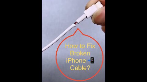 How to fix a Broken iPhone Cable? Very helpful New Technique 2021