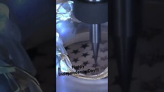 Carving small inset stars with our carving liner bit. Full video link in the comments. #oldglory