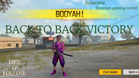 free fire back to back victory game play