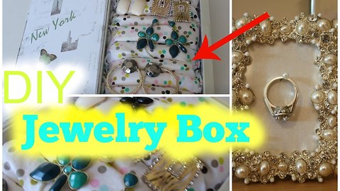 DIY jewelry holder box: Spring room decor