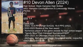 US High School Basketball Feat. Devon Allen (2024 PG/SG)