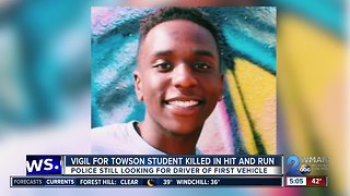 Towson University students hold vigil for classmate killed by hit and run