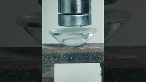 Hydraulic Pressing GLASS LENS - EXPLODES