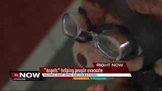 "Angels" helping people evacuate