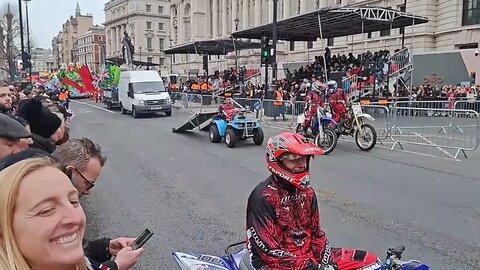 Motorcycle 🏍 stunt new years day parade #lnydp