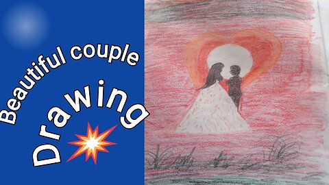 Beautiful couple drawing with oil pastel colour |Beautiful love 👫couple drawing|Easy drawing
