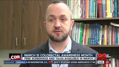 March has been declared as colorectal cancer awareness month, free screenings available this month